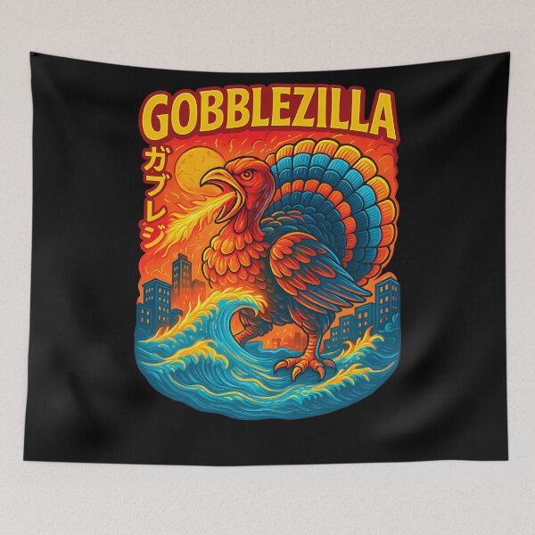 Item preview, Happy Humor Quote Funny Style Thanksgiving Gobblezilla Retro designed and sold by nguyenconguan80.
