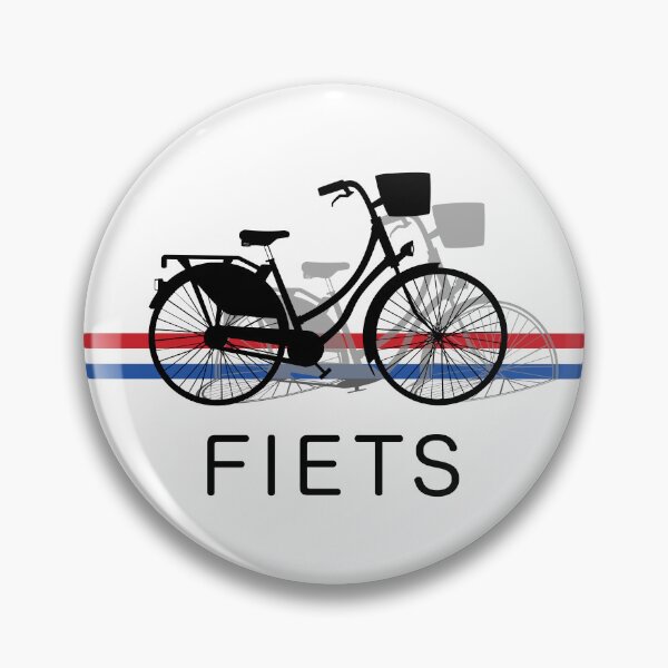 Item preview, Fiets ("Bicycle" in Dutch) in front of Dutch flag designed and sold by ByMaSOLE.