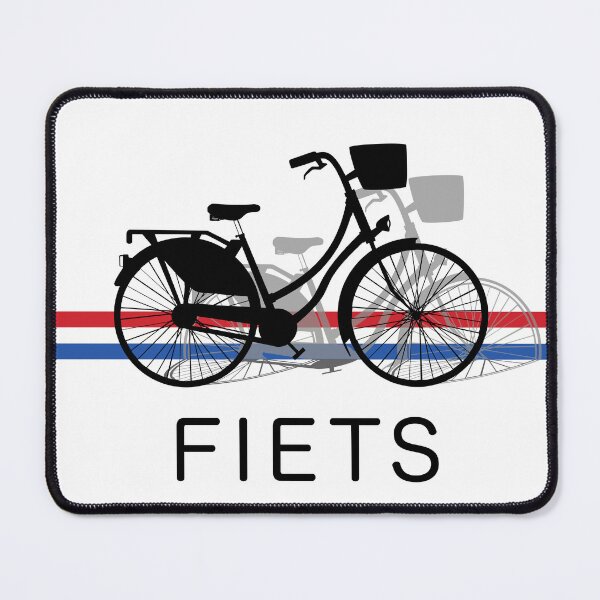 Item preview, Fiets ("Bicycle" in Dutch) in front of Dutch flag designed and sold by ByMaSOLE.