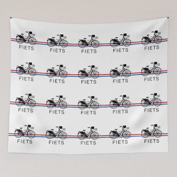 Item preview, Fiets ("Bicycle" in Dutch) in front of Dutch flag designed and sold by ByMaSOLE.