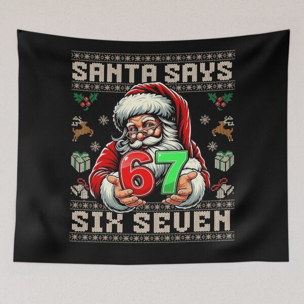 Item preview, Six Santa Happy Claus Seven Says Bruh Santa Retro Holiday designed and sold by ChadnoSmith.