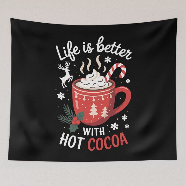 Item preview, Funny Sayings For Winter Xmas Hot Cocoa designed and sold by georgiaarsnal.