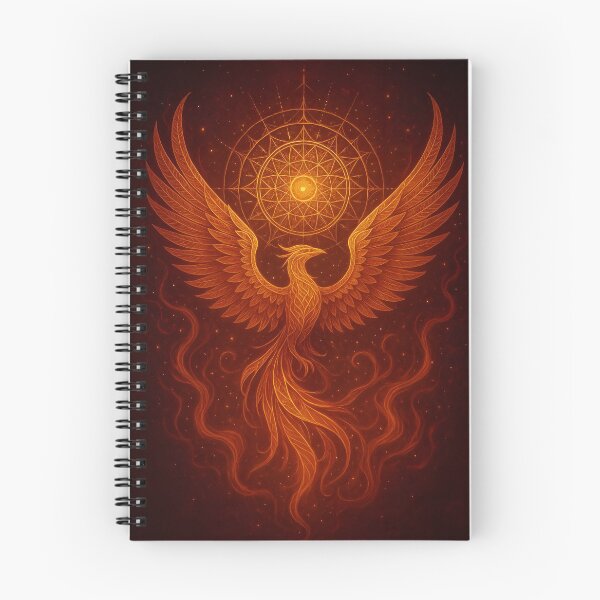 Item preview, Phoenix of Renewal — Sacred Geometry Spiritual Fire Bird | Rebirth & Transformation Art designed and sold by DMicolo.