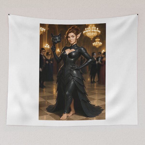 Item preview, Fortana Valentina black cat masquerade  designed and sold by CathryneDelamort.