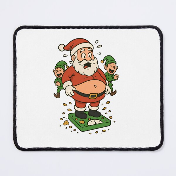 Item preview, Santa Claus Weight Watcher T-Shirt Funny Christmas Diet Humor Tee designed and sold by ZyxDes.
