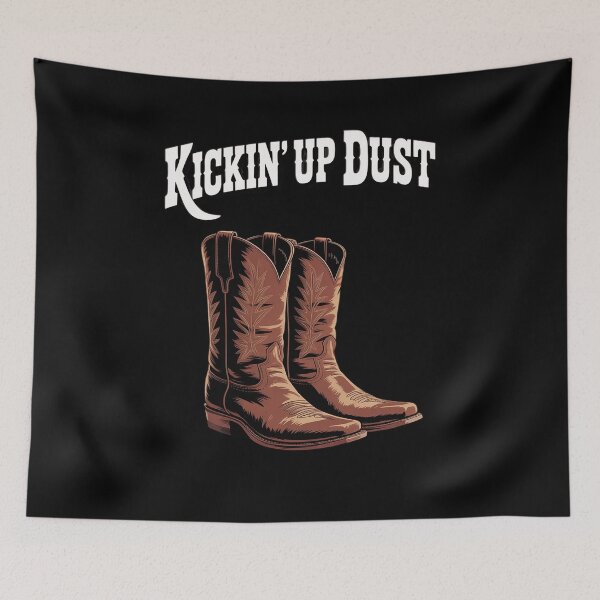 Item preview, Kickin' Up Dust Line Dancing Western Boots designed and sold by DetroitMug.