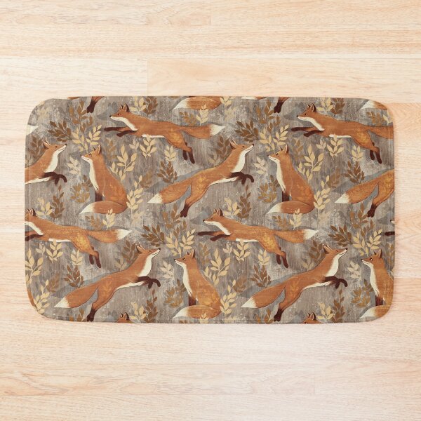Item preview, Where the Fox Hides in Grunge Silver Wood Brown and Cream designed and sold by micklyn.