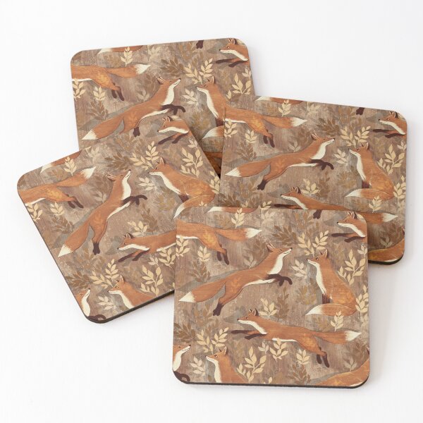 Item preview, Where the Fox Hides in Grunge Warm Rust Brown and Cream designed and sold by micklyn.