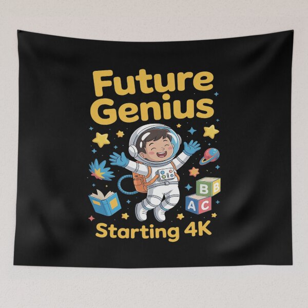 Item preview, Kids 4k Boys Back to School Astronaut Future Genius designed and sold by DetroitMug.