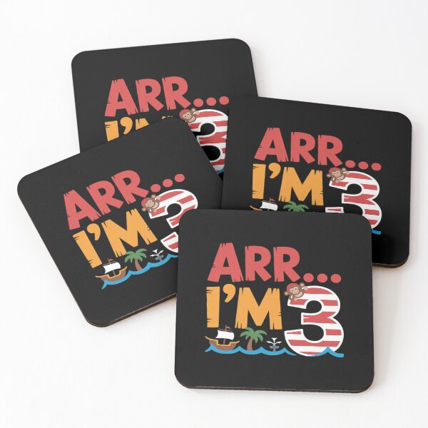 Item preview, Kids Aarhh I'm 3 Cool Pirate 3 Year Old Birthday Boy Party designed and sold by DetroitMug.