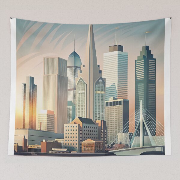 Item preview, Minimalist skyline of  Rotterdam designed and sold by paulrommer.