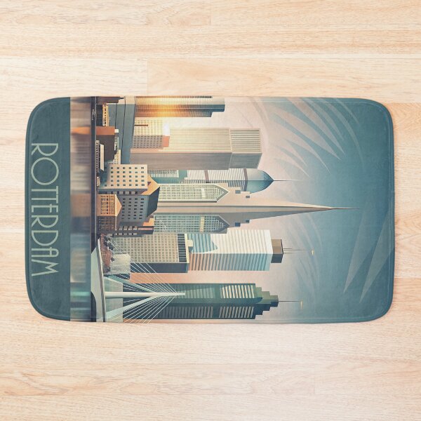 Item preview, Minimalist skyline of  Rotterdam designed and sold by paulrommer.