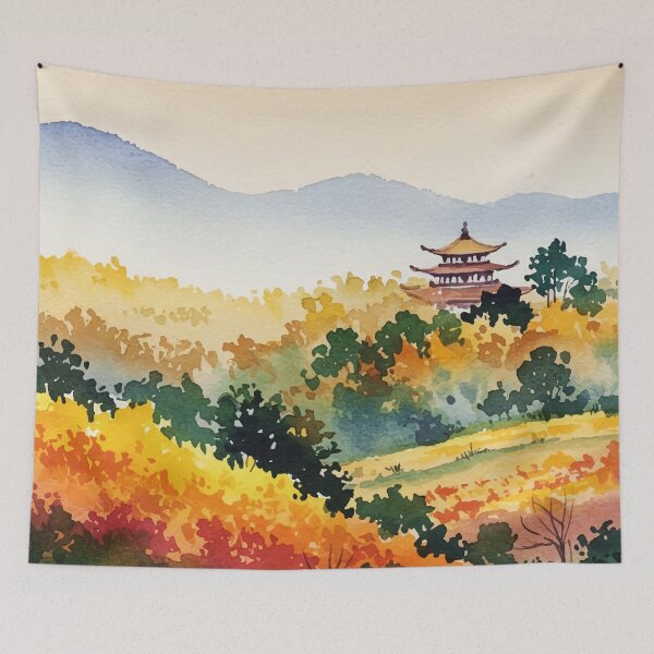 Item preview, Autumn mountain landscape designed and sold by Design4uStudio.