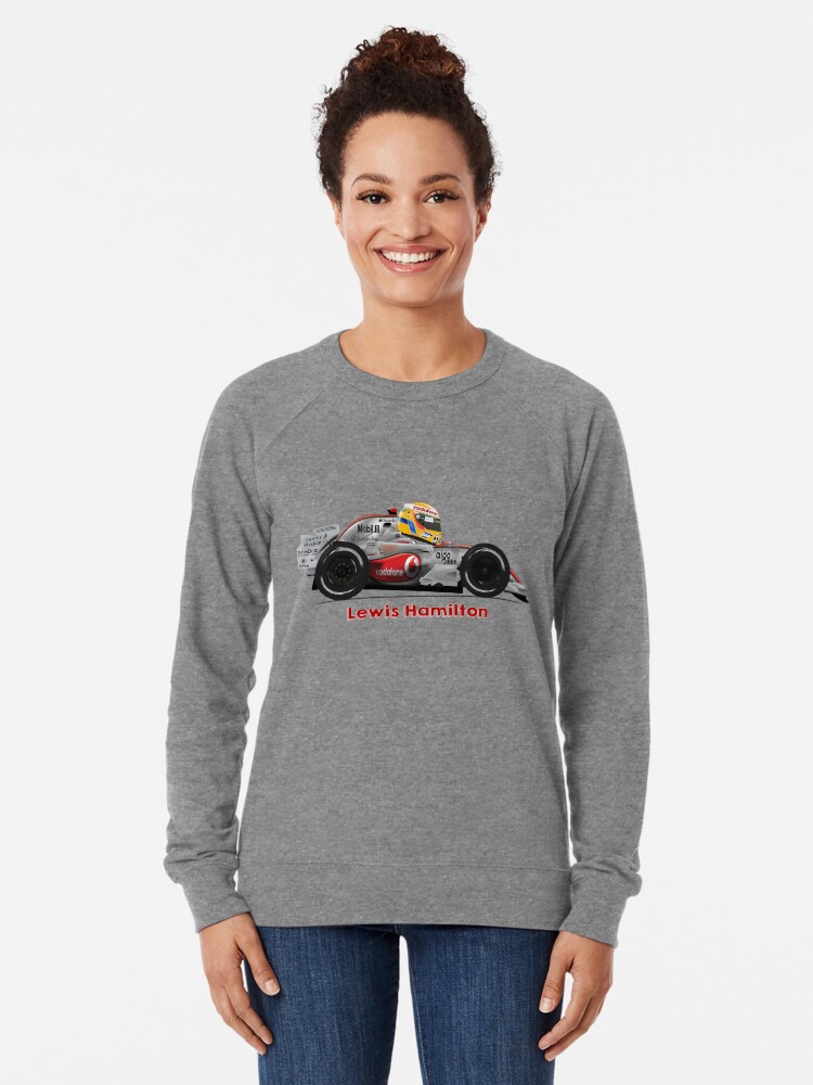 Lewis Hamilton F1 Cartoon Mclaren 2008 Lightweight Sweatshirt By Car Toons Redbubble