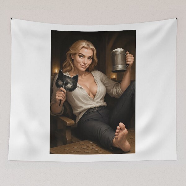 Item preview, Astrid Aurelia cleavage black cat mask  designed and sold by CathryneDelamort.