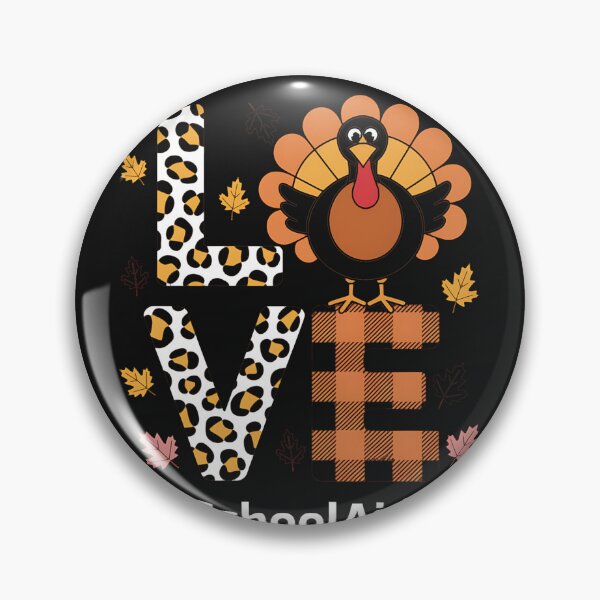 Item preview, School Aide Love Thanksgiving Leopard Turkey Autumn Fall designed and sold by LegendsArt75.