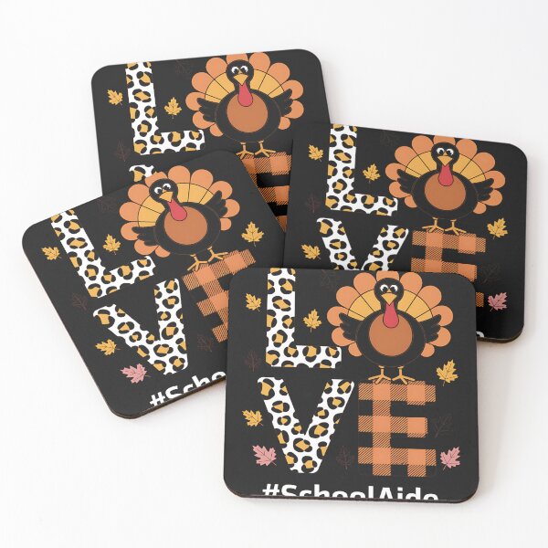Item preview, School Aide Love Thanksgiving Leopard Turkey Autumn Fall designed and sold by LegendsArt75.