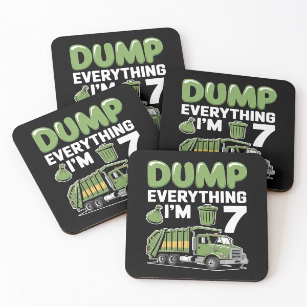 Item preview, Kids Recycling Trash 7 Year Old Garbage Truck 7th Birthday Boys designed and sold by DetroitMug.