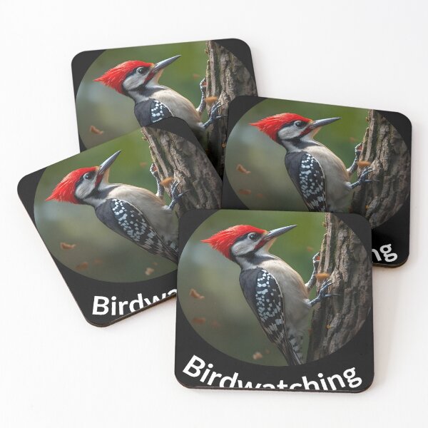 Item preview, “Realistic Binocular POV – Woodpecker Birding Graphic Tee” designed and sold by NatureNookTees.