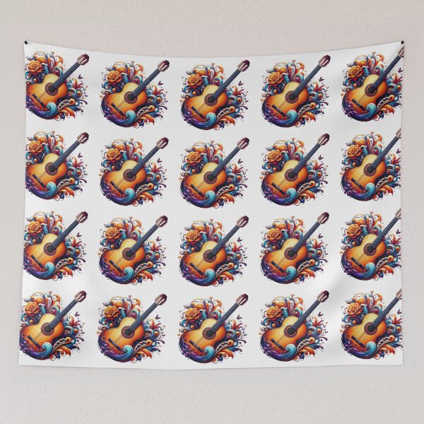 Item preview, Passion for music and the color of the flamenco guitar designed and sold by nicnacc.