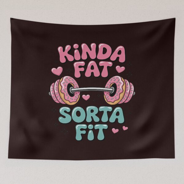 Item preview, Kinda Fit Sorta Fat Funny Donut Gym designed and sold by DetroitMug.