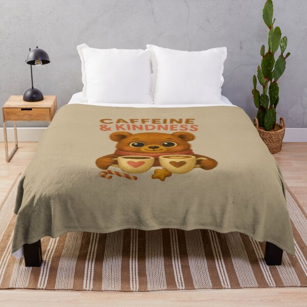 Item preview, Caffeine and Kindness Cute Bear Art designed and sold by Liv Solara.