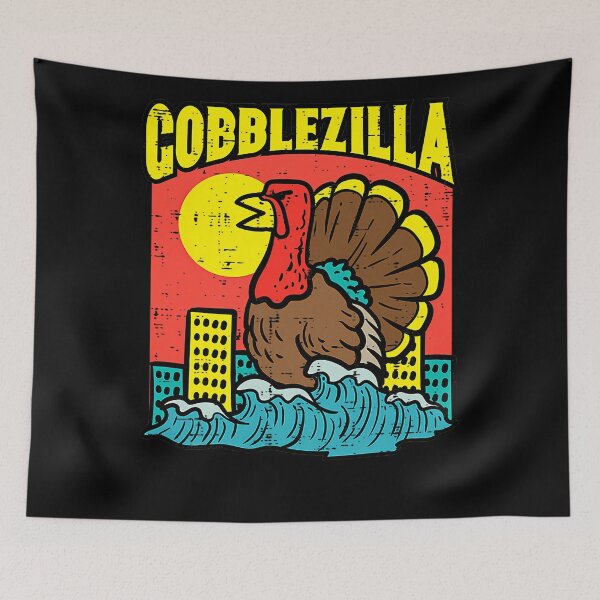 Item preview, Happy Funny Humor Thanksgiving Gobblezilla Style Retro Quote designed and sold by nguyenconguan80.