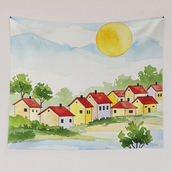 Item preview, Peaceful village designed and sold by Design4uStudio.