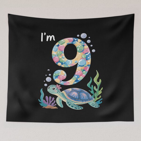 Item preview, Sea Turtle Birthday I'm 9 Farm Ocean Theme 9th Birthday designed and sold by GaryPacheco6.