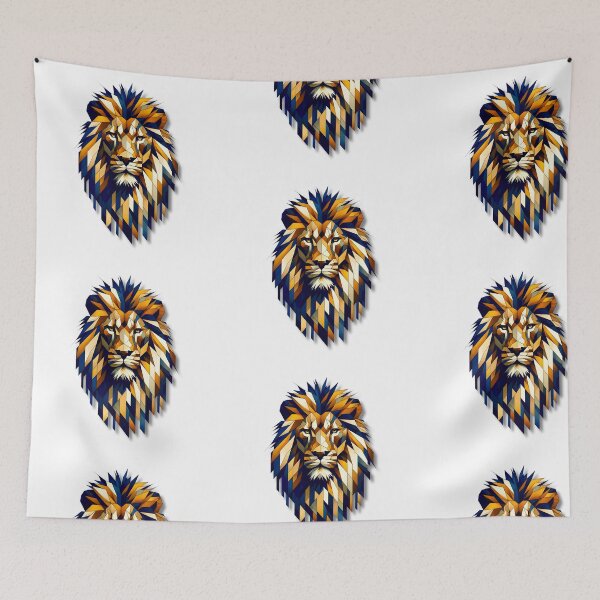 Item preview, AN ARTISTIC GEOMETRIC LION designed and sold by infinitearte.