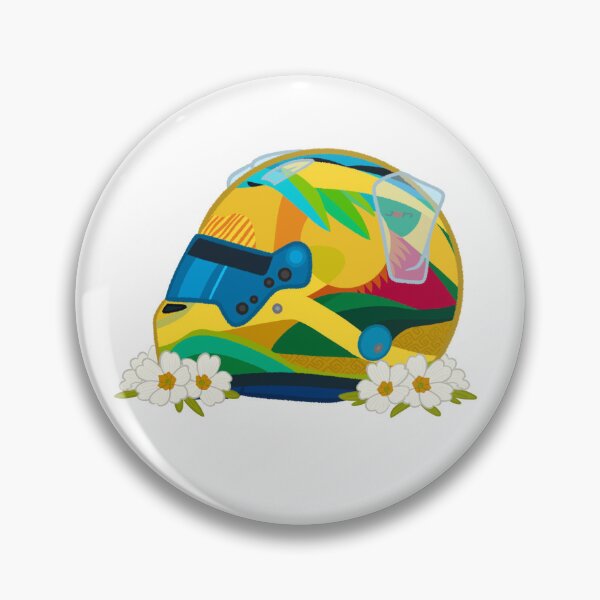 Item preview, Pierre Gasly 2025 Brazil Helmet With Flowers  designed and sold by OriDraws.