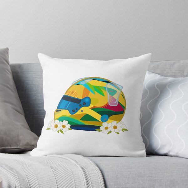 Item preview, Pierre Gasly 2025 Brazil Helmet With Flowers  designed and sold by OriDraws.