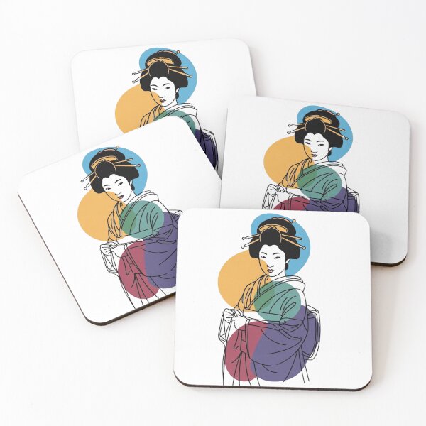 Item preview, Thibaut Katsura: Japanese Inspired Art Nouveau Geisha and Botanical Design designed and sold by HBDStudio.