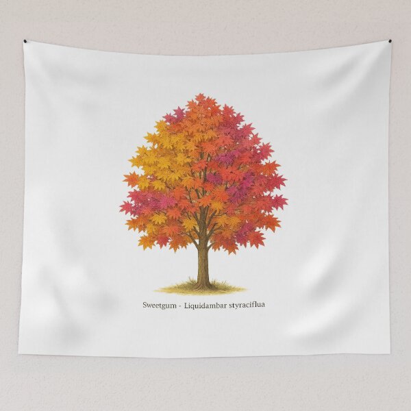 Item preview, Sweetgum – Liquidambar styraciflua | Autumn Botanical Illustration designed and sold by BloomKind.