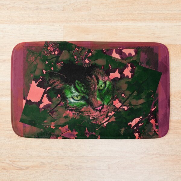 Item preview, AUTUMN TREE CAT IN SHADES OF BRIGHT MAGENTA, VIOLET, PURPLE, PINK AND GREEN designed and sold by Most1234.