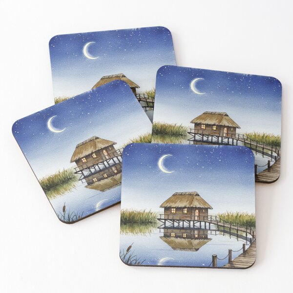 Item preview, Lake at night designed and sold by Design4uStudio.