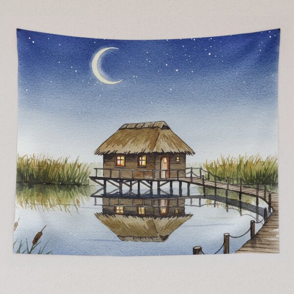 Item preview, Lake at night designed and sold by Design4uStudio.