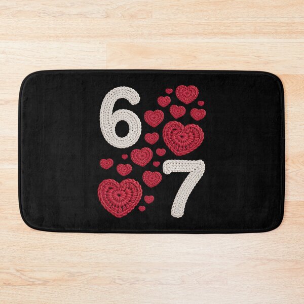 Item preview, Crochet 67 - Valentine - valentines day - lucky 67 - born in 1967 - since 67 - highway 67 - rule 67 - 67 years old - milestone 67 - anniversary 67 designed and sold by JansenGS.