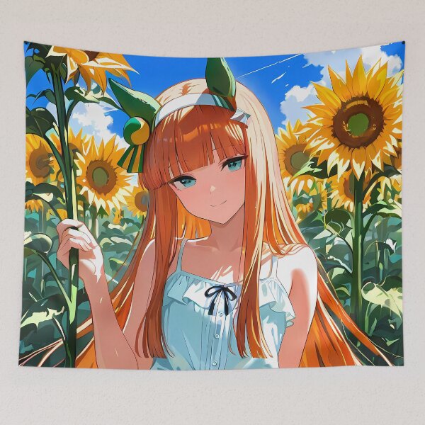Artikelvorschau, Silence Suzuka Sunflower Dream Uma Musume Pretty Derby Anime Girl Waifu entworfen und verkauft von CarlosBender.