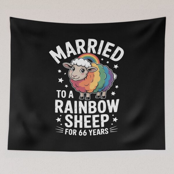 Item preview, 66 Years Married Gay Lesbian LGBTQ 66th Wedding Anniversary designed and sold by RoyTill0Art.