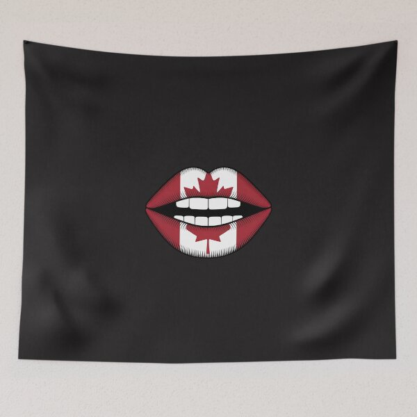 Item preview, Sexy Biting Lips Canada Flag Canadian Pride designed and sold by GaryPacheco6.