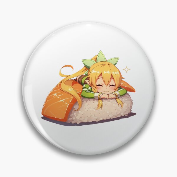 Artikelvorschau, Leafa Sword Art Online Chibi Sushi Kawaii Grüne Fee Charm entworfen und verkauft von CarlosBender.