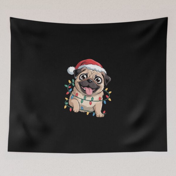 Item preview, Pug Christmas Merry Pugmas Xmas Tree Santa Boys  designed and sold by dainegilbert.