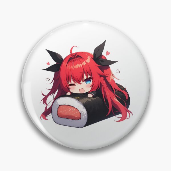 Item preview, Rias Gremory Peeking Out From Sushi Roll Kawaii Chibi High School Dxd Anime designed and sold by CarlosBender.