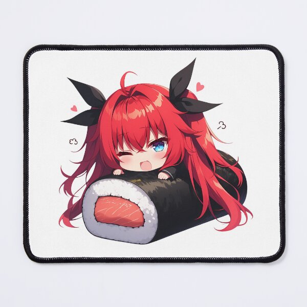 Item preview, Rias Gremory Peeking Out From Sushi Roll Kawaii Chibi High School Dxd Anime designed and sold by CarlosBender.