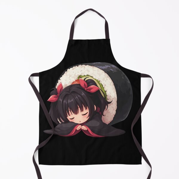 Item preview, Akeno Himejima Sleeping Inside Sushi Roll Kawaii Chibi High School Dxd Anime designed and sold by CarlosBender.