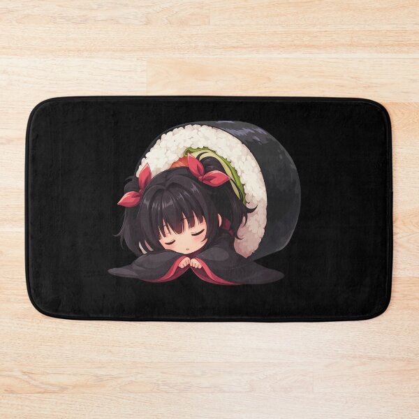 Item preview, Akeno Himejima Sleeping Inside Sushi Roll Kawaii Chibi High School Dxd Anime designed and sold by CarlosBender.