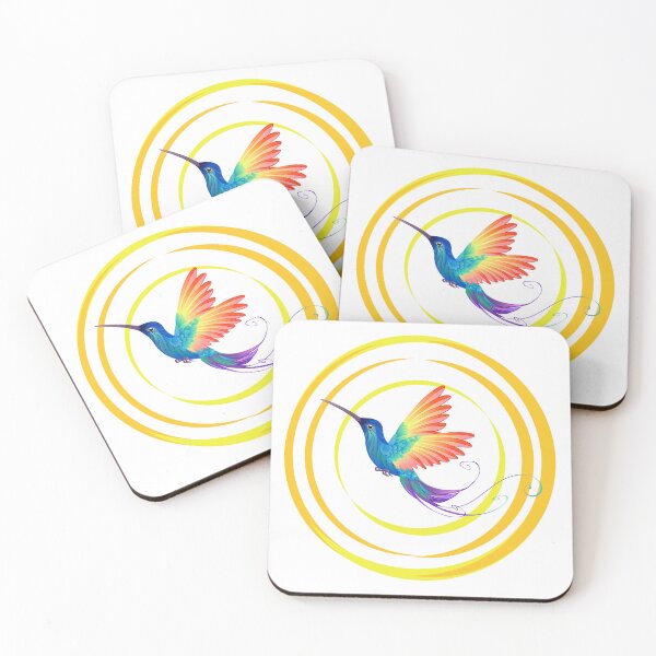 Item preview, Vibrant Hummingbird with Rainbow Wings  designed and sold by Love3Happy.