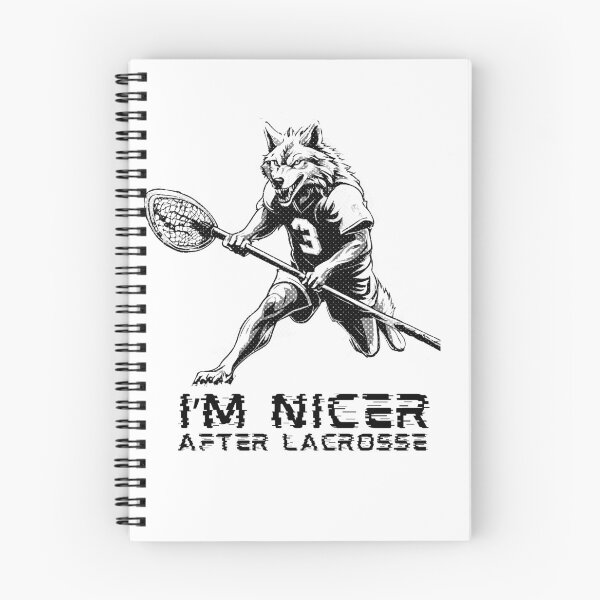 Item preview, I'm Nicer After Lacrosse Wolf Lacrosse Player Funny designed and sold by TrueArtsStore.