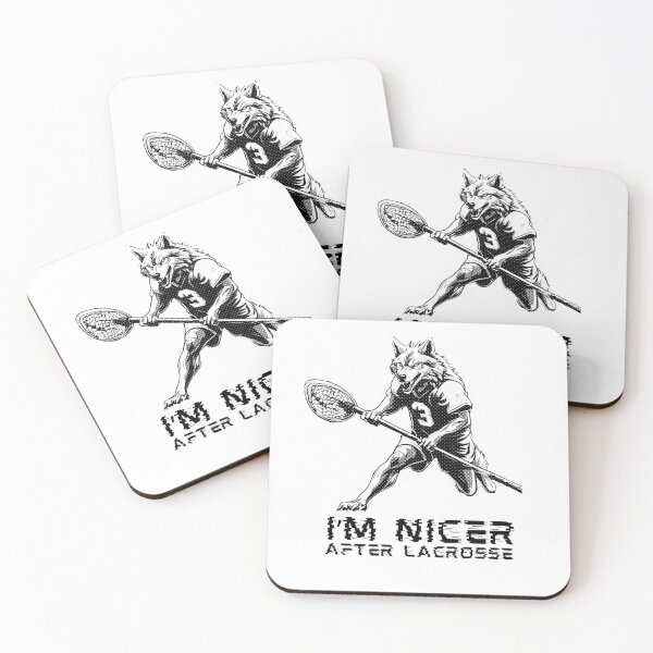 Item preview, I'm Nicer After Lacrosse Wolf Lacrosse Player Funny designed and sold by TrueArtsStore.
